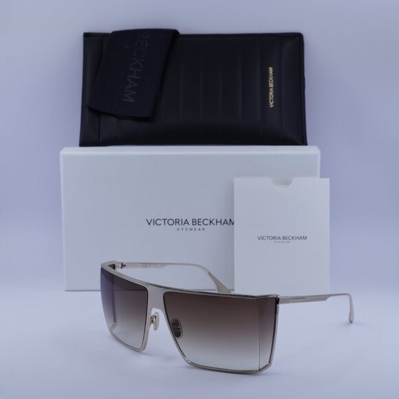 Victoria Beckham VB249S 714 Rectangle Sunglasses – Gold/Brown Gradient - Picture 4 of 9